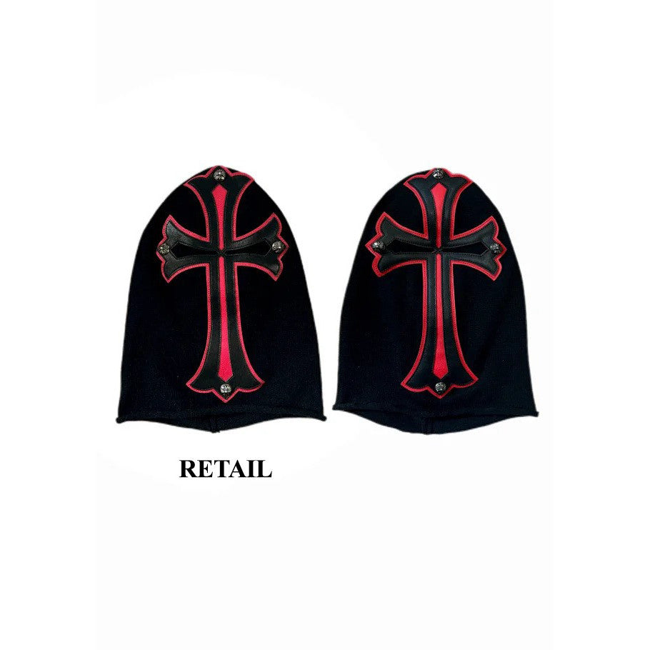 Chrome Hearts Leather Cross Cashmere Mask