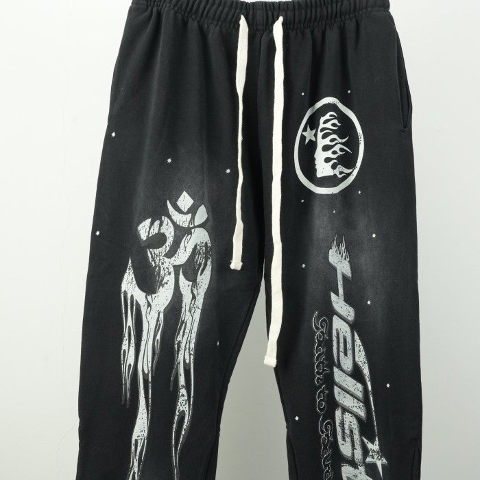 Hellstar Racer Flare Sweatpants - Vintage Black
