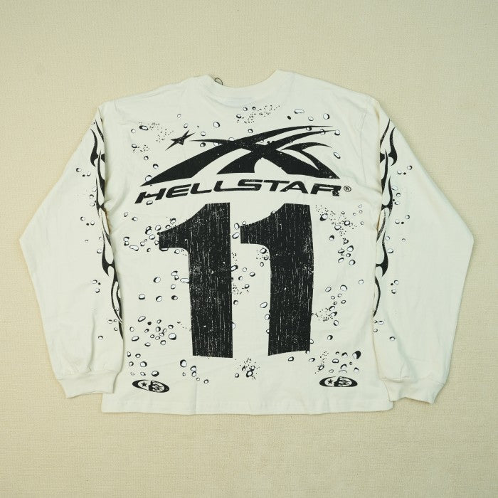 Hellstar Studios Motocross 11 Long Sleeve T-shirt - Cream White
