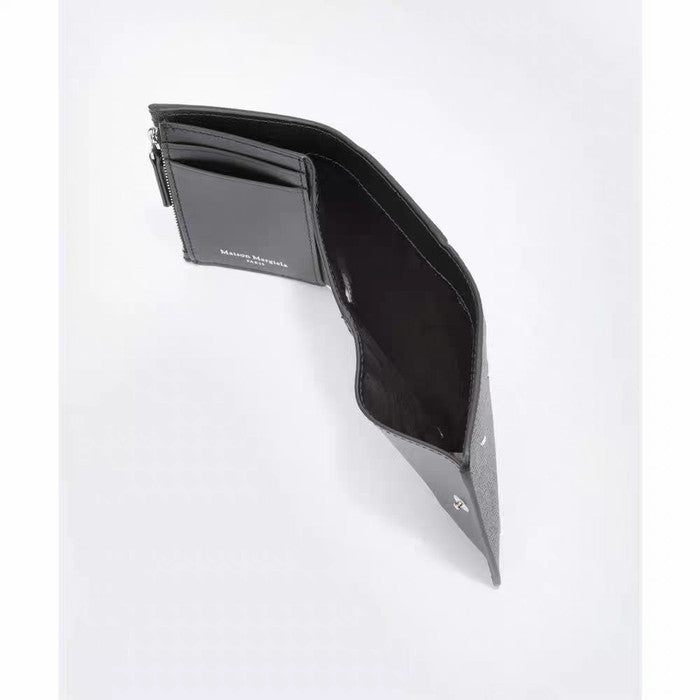 MAISON MARGIELA - Zip Compact Tri-fold leather wallet