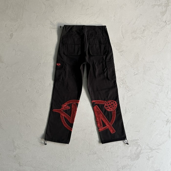 Minus Two Black Graff Cargos - Red Sequin Logo