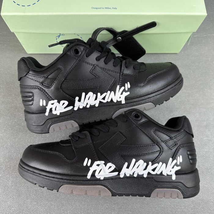 OFF-WHITE Out Of Office OOO "For Walking" Low Tops Sneakers - Black White