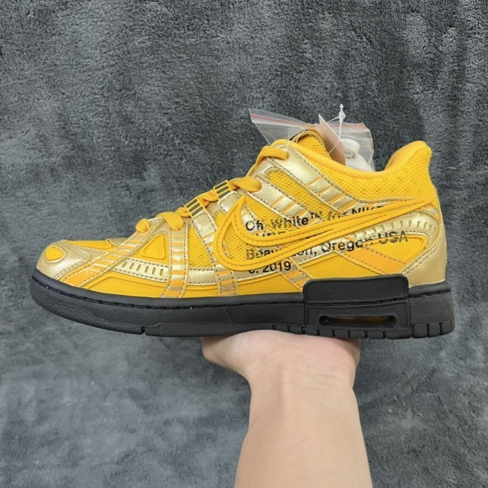 Off-White x Nike Rubber Dunk University Gold