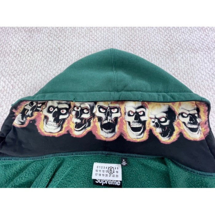 Supreme x MM6 Maison Margiela Skulls Zip Up Hoodie Sweatshirt - Dark Green