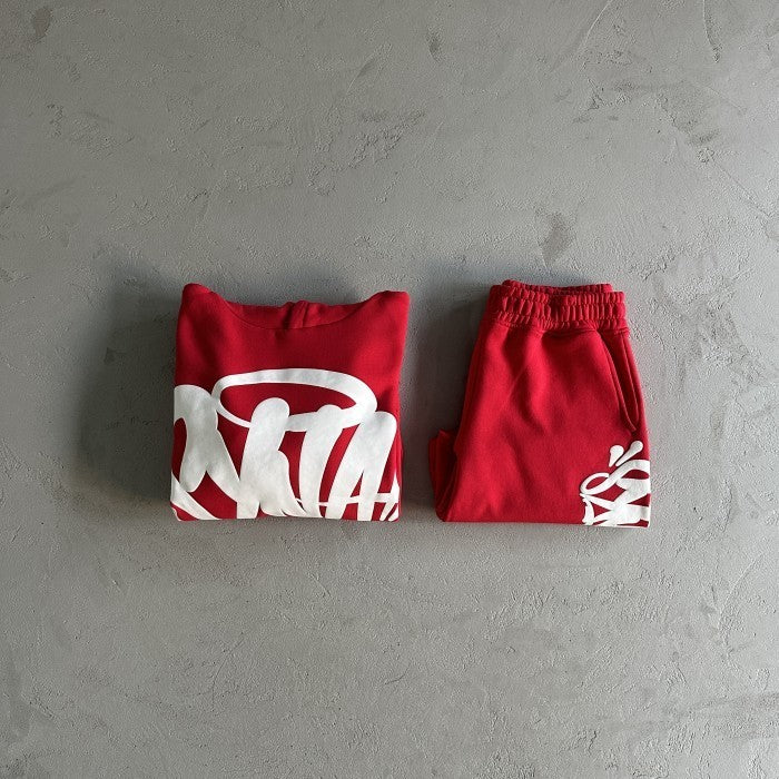 Syna World Team Syna Tracksuit/ Set - Hoodie & Shorts - Red