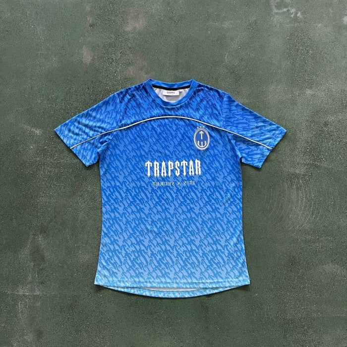 Trapstar Football Jersey - Monogram Gradient Blue