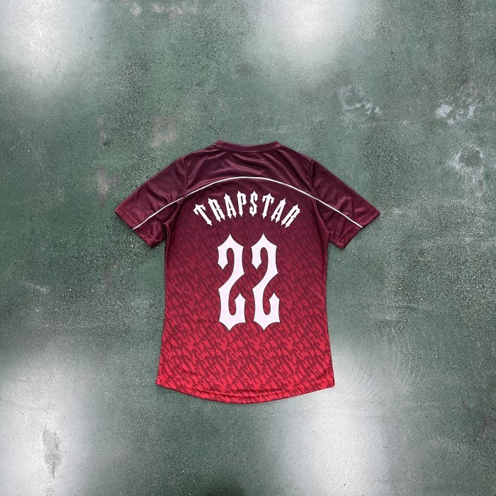 Trapstar Football Jersey - Monogram Gradient Red