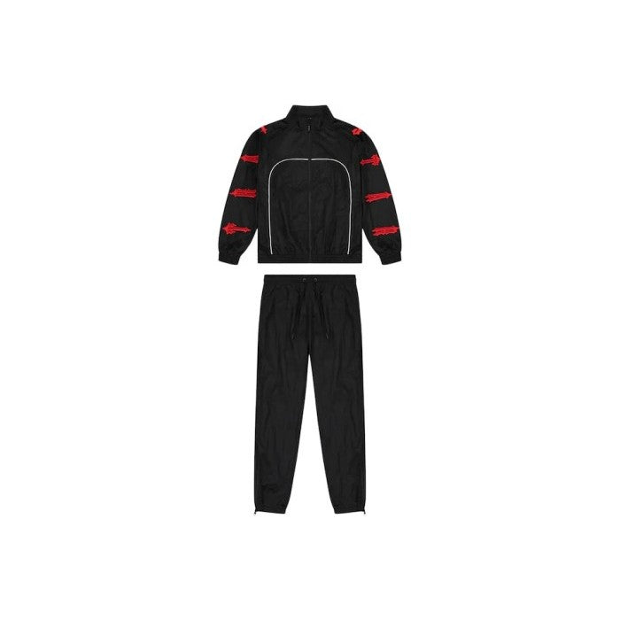 Trapstar Irongate 2.0 Shellsuit - Track Jacket & Pants - Black/Red