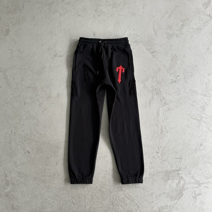 Trapstar Irongate Arch chenille 2.0 Tracksuit - Hoodie & Pants Set - Black/Red