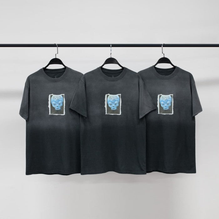 Travis Scott Highest In The Room Alien T Shirt Black