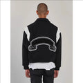 ASKYURSELF Banned Black Varsity Jacket
