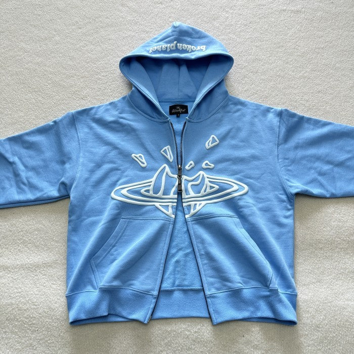 Broken Planet Zip-Up - Hoodie Sweatpants Set - Light Blue