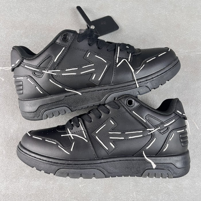 OFF-WHITE Out Of Office Sartorial Stitching Black Low Tops Sneakers