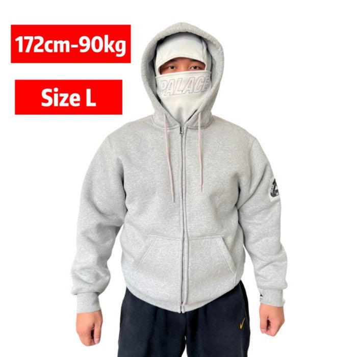 PA Facemask Shearling Thermal Hoodie 'Grey'
