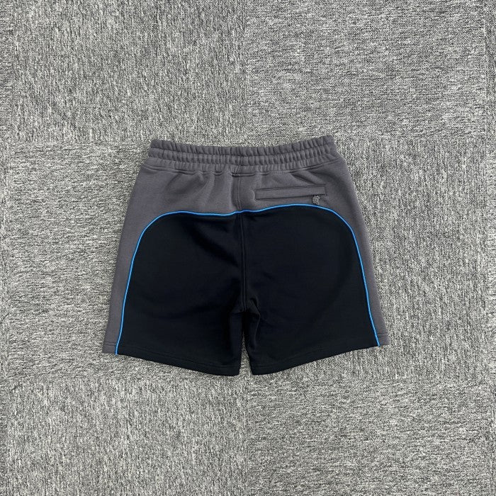 Syna World Pipe Hoodie and Short Set - Black/Grey/Blue