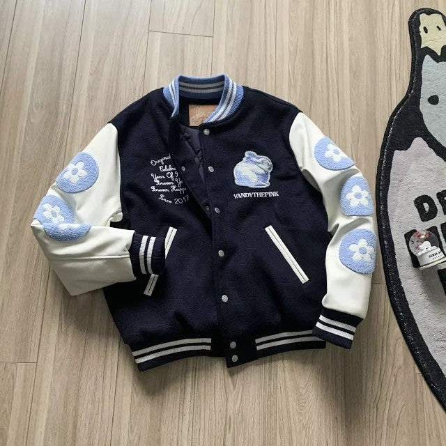 Vandy the Pink Year of Rabbit Varsity Jacket