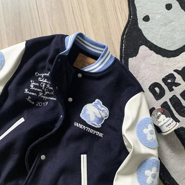 Vandy the Pink Year of Rabbit Varsity Jacket