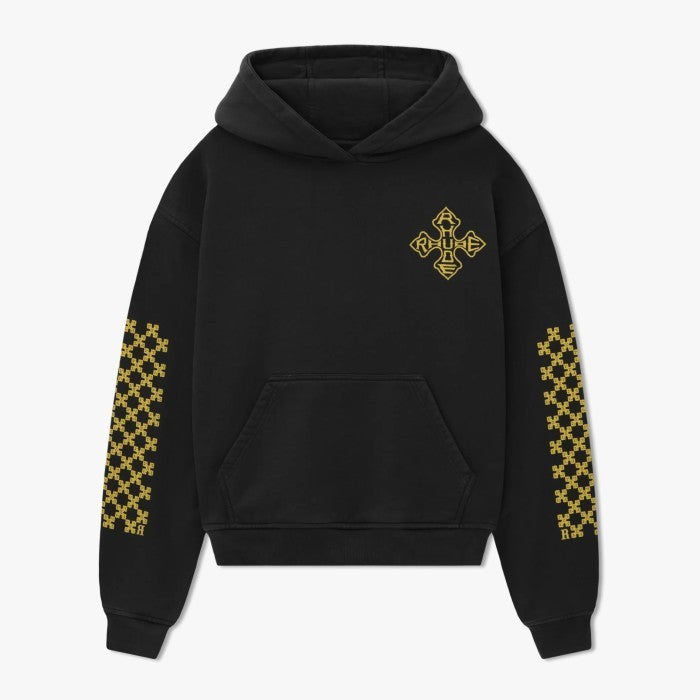 Rhude SSENSE Exclusive Black Cross Hoodie