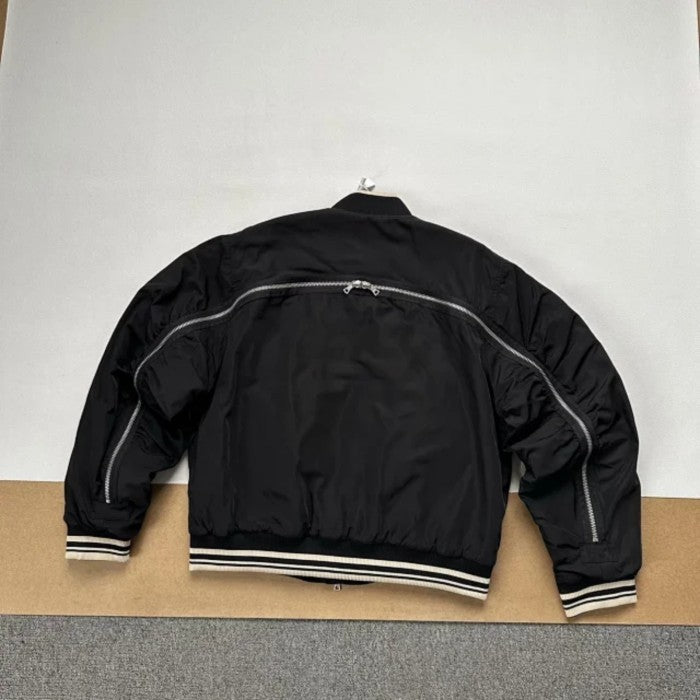 Dries Van Noten - Black Back Zip Nylon Bomber Jacket