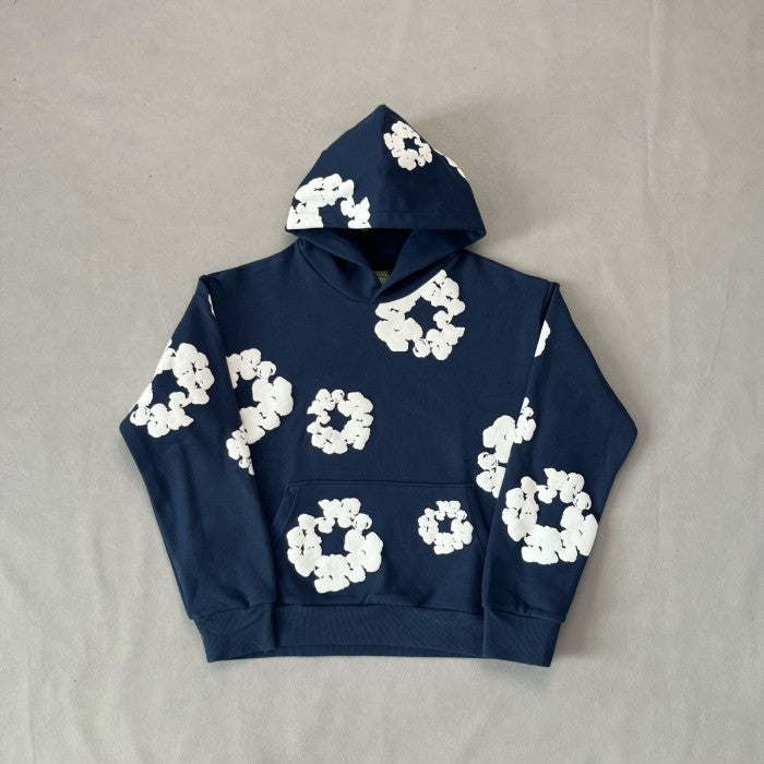 Denim Tears - The Cotton Wreath Navy Hoodie