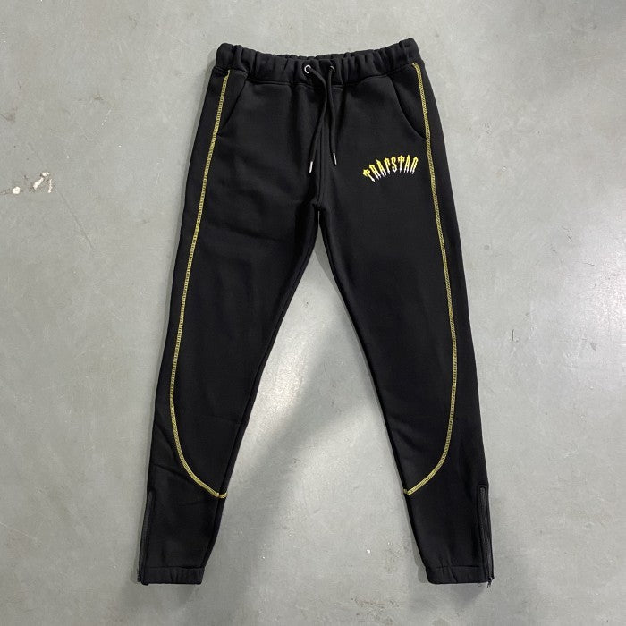 Central Cee x Trapstar Arch Panel Gradient Tracksuit - Hoodie & Pants Set - Black/Yellow