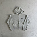 Broken Planet Sun Logo Knit Zip-up Hoodie - Heather Grey