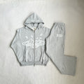 Broken Planet Zip-Up - Hoodie Sweatpants Set - Heather Gray