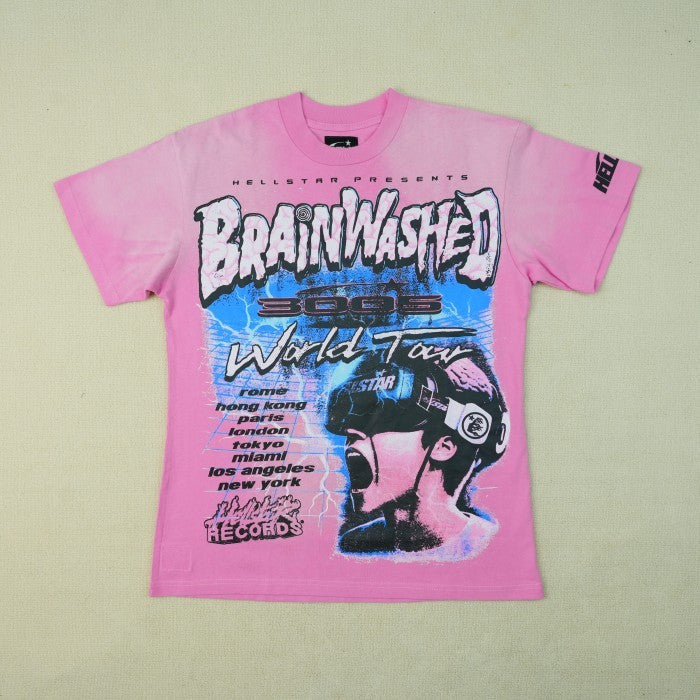 Hellstar Brainwashed World Tour T-Shirt - Pink