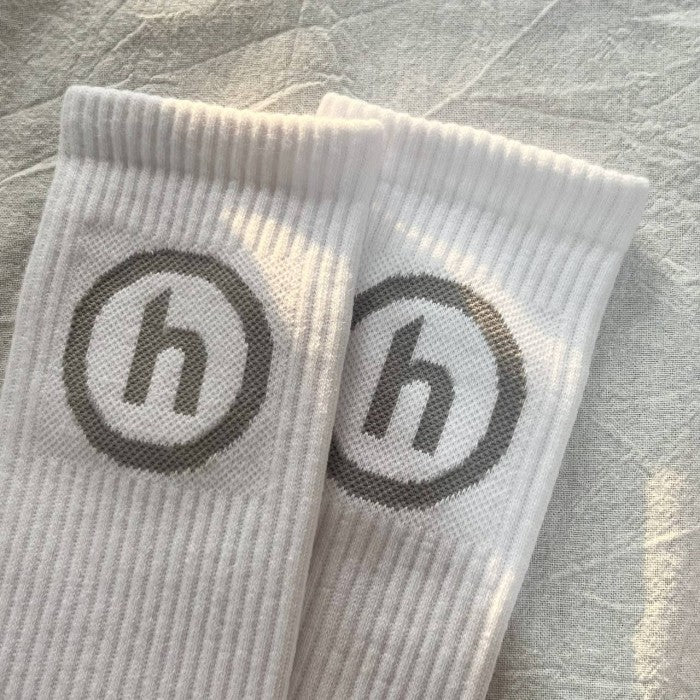 Hidden NY Crew Socks (Kaos Kaki) - White Grey