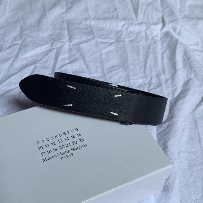 Maison Margiela grained four-stitch belt