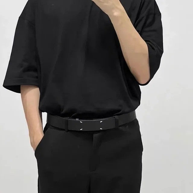 Maison Margiela grained four-stitch belt