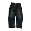 Supreme Distressed Loose Fit Selvedge Jean - Washed Black