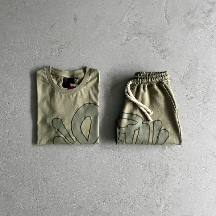 Syna World Syna Logo T-shirt & Short Set/Suit - Army Green
