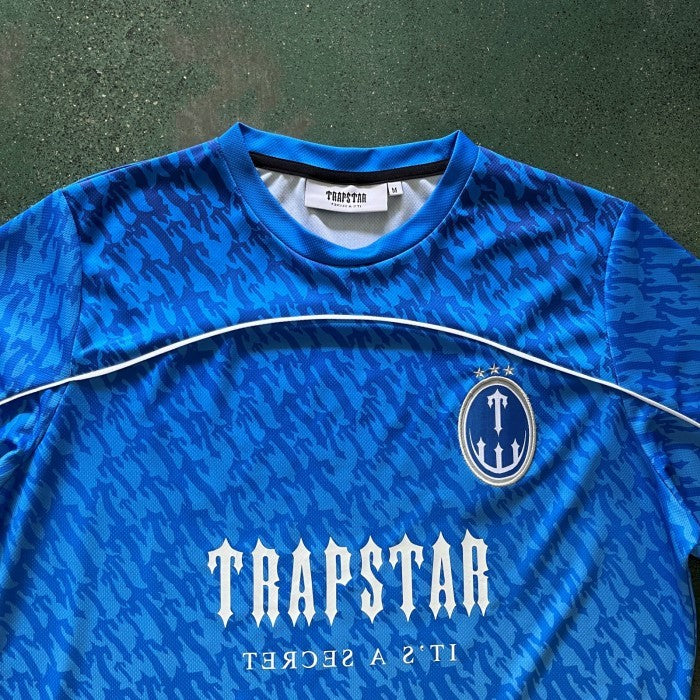 Trapstar Football Jersey - Monogram Gradient Blue