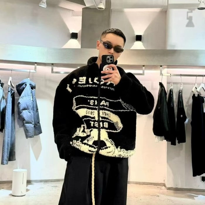 Y/Project - Black Paris' Best Jacquard Fleece Jacket