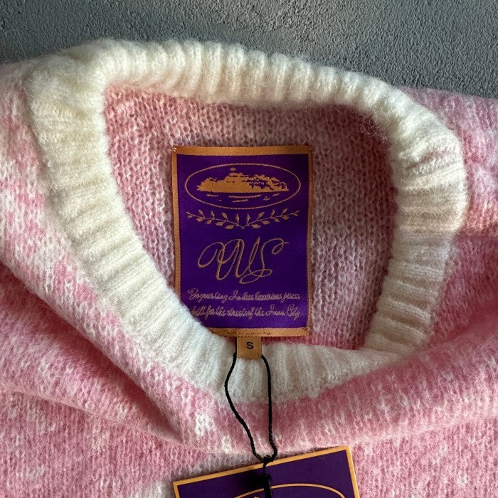 Corteiz C Star Mohair Knit Sweater - Pink