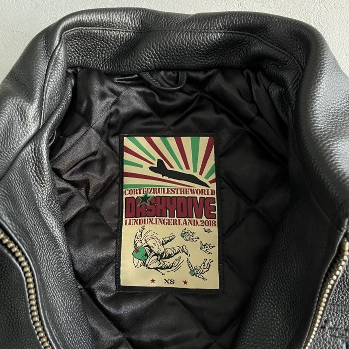Corteiz Leather Jacket Black (100% Real Leather) - FW23