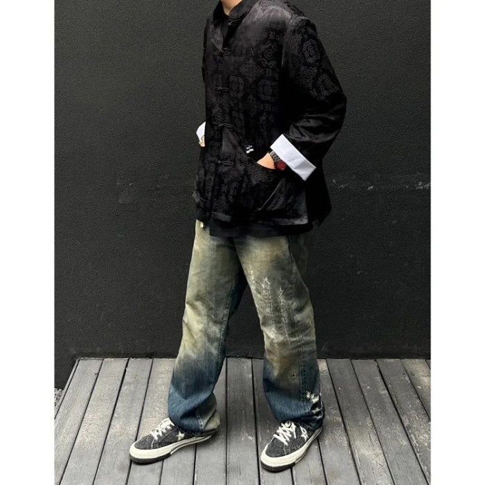 Clot × Neighborhood 20th Anniversary Silk Long Sleeve Shirt