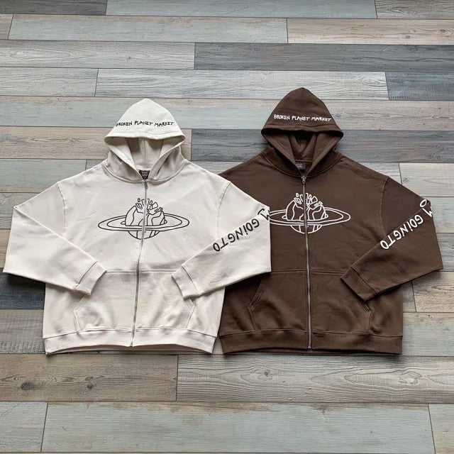 Broken Planet Market - Outer Space Zip Up Hoodie