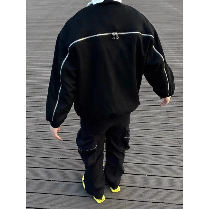 DRies Van Noten Backzip AW14 Black Bomber Jacket