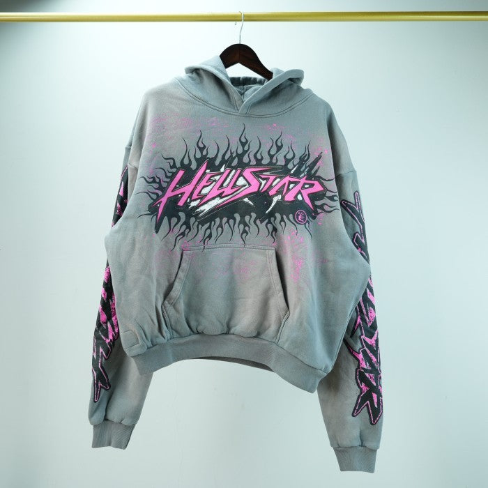 Hellstar Future Flame Hoodie - Grey