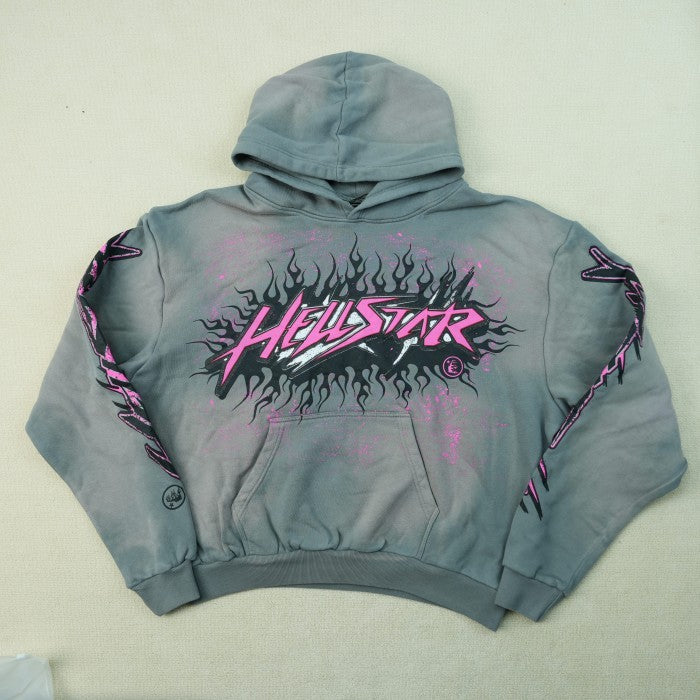 Hellstar Future Flame Hoodie - Grey