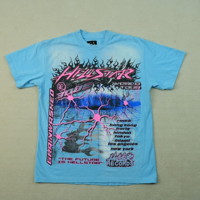 Hellstar Neuron Tour T-Shirt - Light Blue