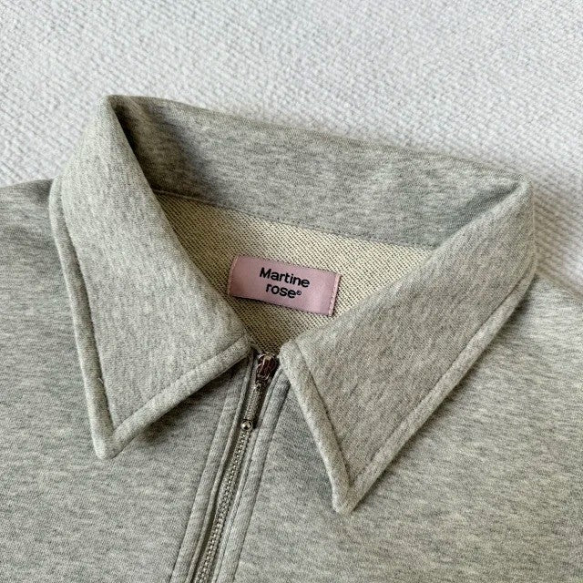 Martine Rose Zip Up Polo Grey
