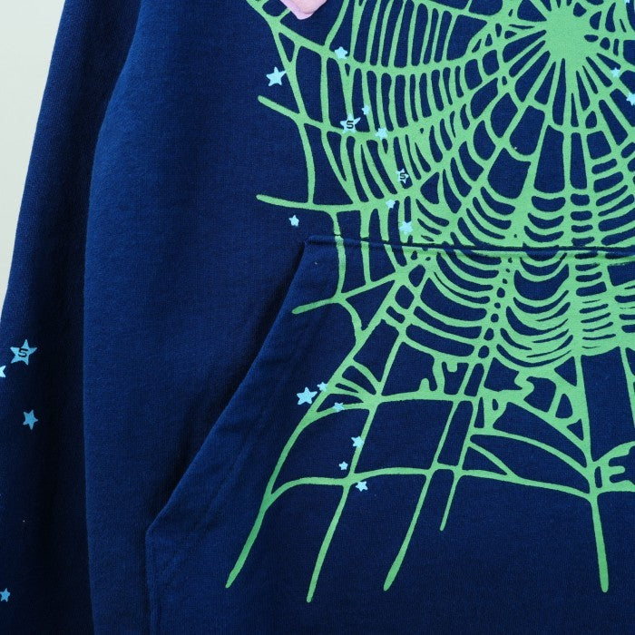 Sp5der OG Web Hoodie Navy