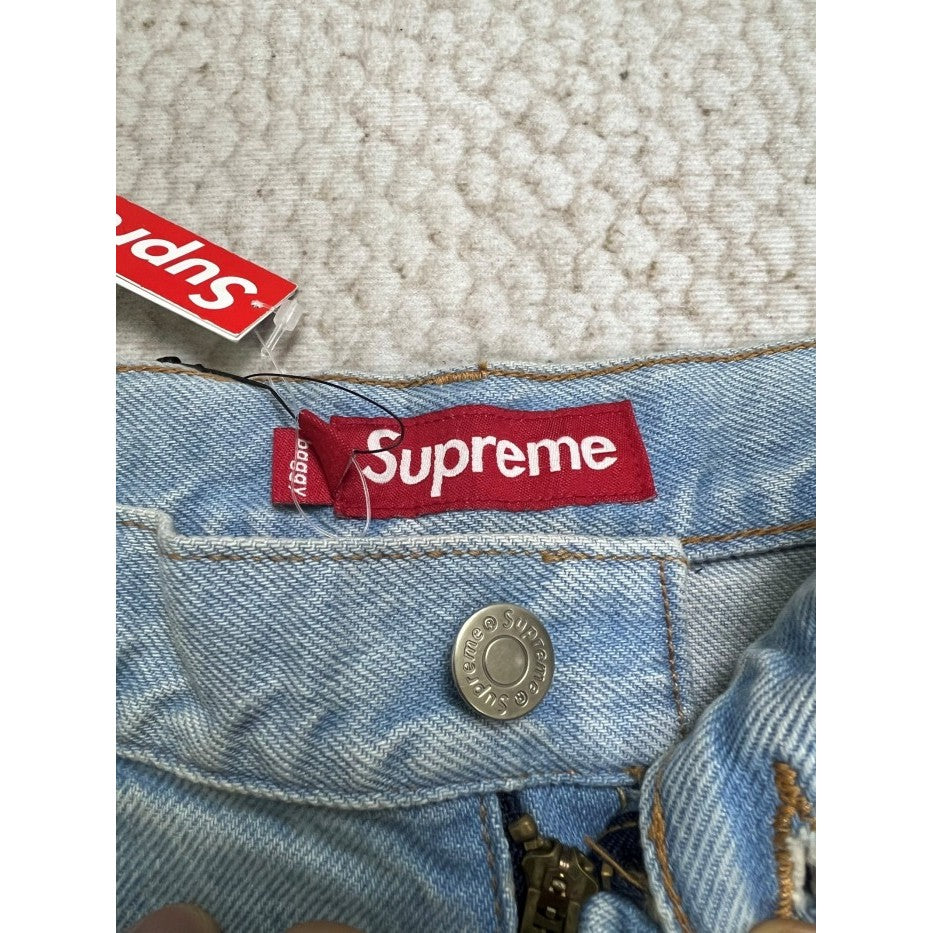 Supreme Baggy Jeans (SS24) - Washed Indigo