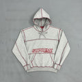 Supreme Coverstitch Hooded Sweatshirt / Hoodie - Grey Red