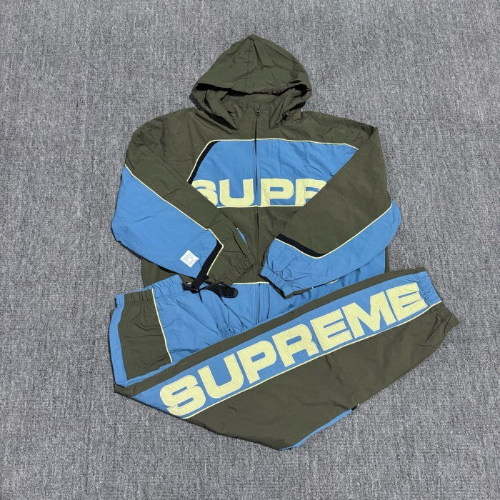 Supreme S Paneled Tracksuit - Jacket & Pants - Olive