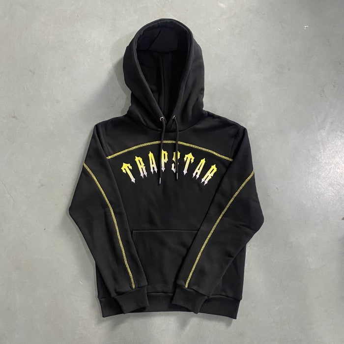 Central Cee x Trapstar Arch Panel Gradient Tracksuit - Hoodie & Pants Set - Black/Yellow