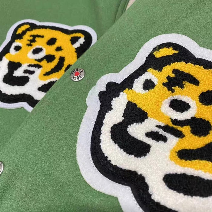 Human Made Hot Dog Tiger Green Varsity Jacket